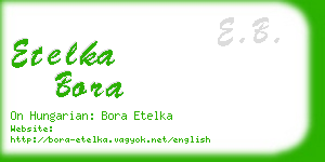 etelka bora business card